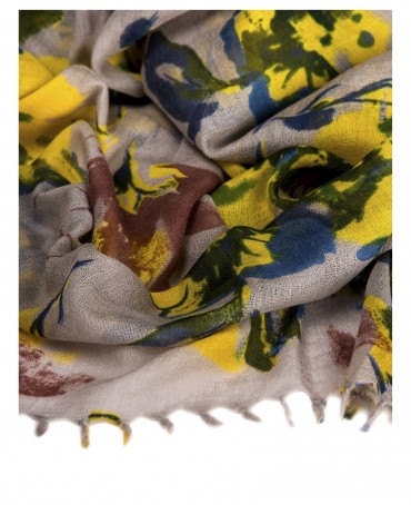 Палантин Женский W40-GRANDE.FLEUR/JAUNE